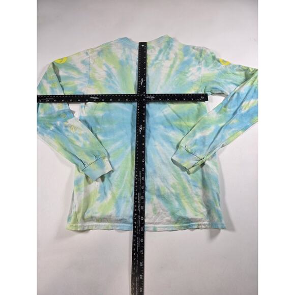 A-Lab Drippy Trippy Green Tie Dye Long Sleeve T-Shirt Small - Picture 2 of 3